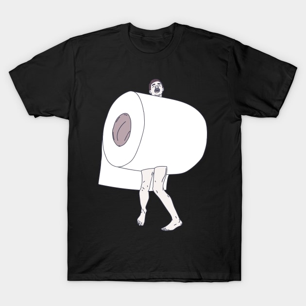 Toilet Paper Apocalypse - Loo Paper Monster T-Shirt by DeWinnes